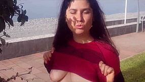 i'm naked and bent over on the public beach, so horny!