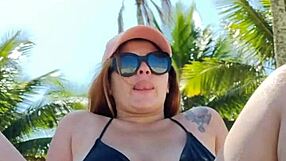 i put on this short bikini and hit the beach hunting for guys