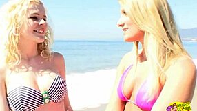I watched these two beach bimbos finger each other's smooth pussies after sunning