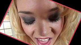 18yo Leenuh Rae's tight pussy stretches on glass dildo solo tease