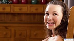Hot 18+ teen licks coed tutor's pussy in secret college desk affair