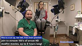 Dr Tampa Humiliates Curly Latina Kalani Luana in Latex Gloves Entrance Exam