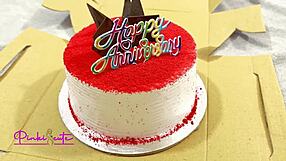 sasur ji cuts cake then fucks bahu hard on anniversary bed