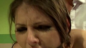 dirty bitch bound in garage endures master's brutal caning then hard fucking facial finish