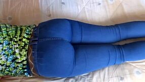 showing off my huge latina ass in and out of tight jeans compilation