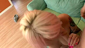 Christina Apple fucks big cock doggystyle in lingerie and heels