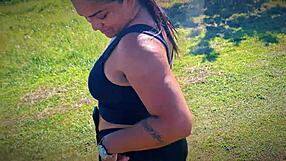 i licked her sweaty armpit and salty beach pussy