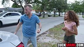 cuckold hubby shares ebony wife to skip car accident bill