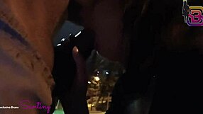 bruna santiny spots stranger and sucks his cock in public square right after husband fight