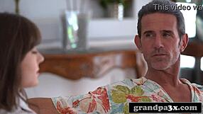 horny teen emotionally begs stepgrandpa for ride