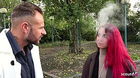 german teen dani luve's saggy tits tempt cop for risky bareback