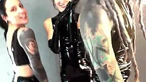 Peeking Behind Latex Femdom Shoot Scenes And Toys