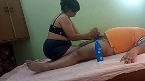 Indian Bhabhi's Juicy Pussy and Ass Crave Electrician's Thick Cock