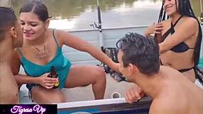 tigresa vip takes two huge cocks in ass with mia bucetinha