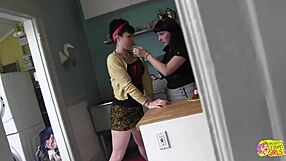 Two Brunette Goth Lesbians Finger Pussy Lick Toys Piercing Kink All House