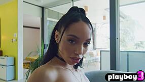 Black Lingerie Clings To Perfect Ebony Teen Alexis Tae's Small Tits And Curves Before Strip.