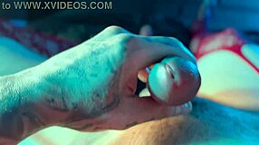 Femboy Trap Strokes Monster Cock In Red Lingerie Close-Up Perfect Body