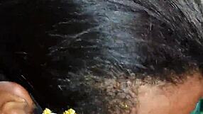 Craving ebony babe's sloppy cum-gulping suck?