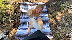 huge natural boobs hiker molly pills railed hard on forest trail pov