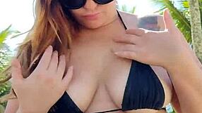 i put on this short bikini and hit the beach hunting for guys