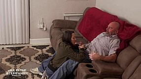 stepdad and wife tempt freya von doom into taboo deepthroat sex freakery?