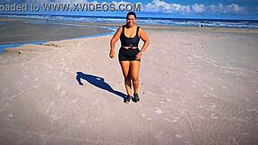 i licked her sweaty armpit and salty beach pussy