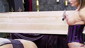 slim big fake tits gemma massey seduces me into wild lesbian dildo pounding orgasm