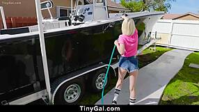 i stuffed her tight pussy with fat cock full nelson slamming tiny 18+ gal from behind... damn!