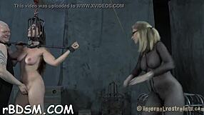 chained playgirl takes intense doggystyle pounding from rough stud
