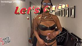 Bubble butt ebony Bella creams on BBC then gets ripped clothes fucked