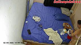 Big ass milf slips into tight pink lingerie