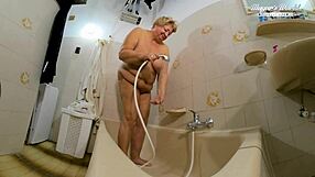 Huge Titted Mature Blonde Pounds Cock in Wild Sex