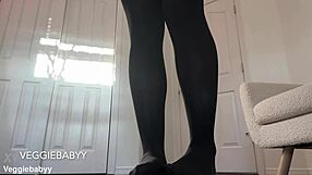 Pantyhose-Clad Evil Supergirl's Boots Melt You in Foot Worship Trap
