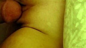 teasing girlfriend's wet pussy with my hard cock tip