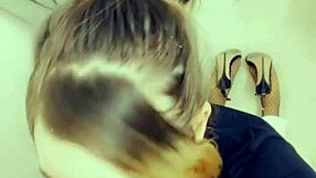 SHEmale Slut Drops to Knees Craving Horny Cock Worship Adoration