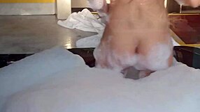 spying latina milf bathes then takes big cock anal in pear ass from crossdresser