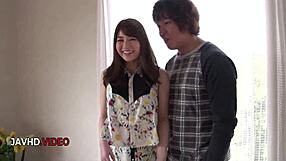 Asian babe's passionate japanese blowjob leads to monster cock pounding