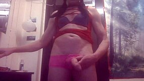 skinny tranny bounces on that black dildo until she cums hard