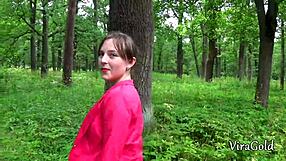 Quick woods picnic fuck creampies her wet pussy so good