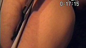 amateur tied up takes brutal anal from window scraper handle!