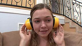Fat Teen Practices No Hands Deepthroat Before Bending Over for Cumshot Facial