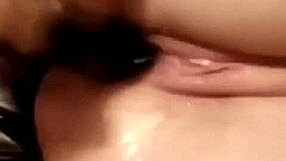 she fingers and toys her pussy in homemade solo play