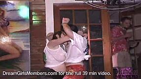 Dreamy College Girls Rip Shirts Off in Wet T-Shirt Contest for Cash Prizes