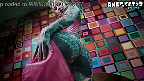 Goth Petite Teases Tight Asshole Before Deep Gaping Penetration