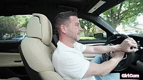 will this hitchhiker slut's tight quivering pussy pay for her wild ride?!