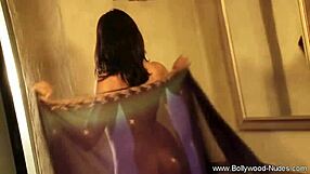 indian girlfriend teases with her first nude strip and dance