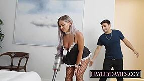 Slutty Maid Hailey Davies Joins MILF And Stepson For Kinky Threesome Poundfest!
