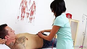 black hair nurse chantelle fox perfect body lets patient pound her pussy in hospital leggings