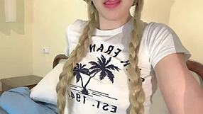 Cute Country Blonde Lil Rose Squirts Hard Outdoor Garden Nature Masturbation Real