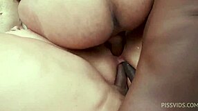 Victoria dias drinks pee from ass in 10 guy dap gangbang